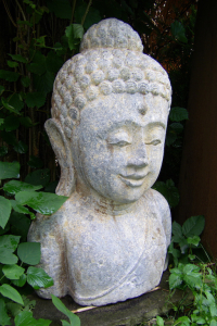 Buddha Kopf Steinskulptur