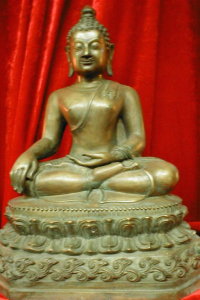Buddha auf Lotus  Bronze 53 cm