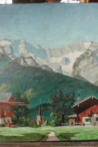 Alt Garmisch Patenkirchen Öl auf Leinwand
