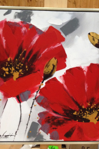 Mohnblumen 2 85-85cm Öl auf Leinwand