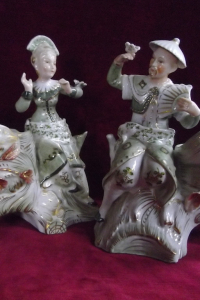 Wackelpagoden Paar Porzellan China