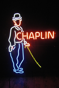 Charlie Chaplin 4Farben Neon