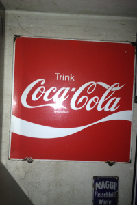 Coca Cola Eckig Emailschild
