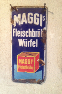 Maggi Fleischbrüh Würfel Emailschild