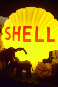 Shell Glas-Lampe