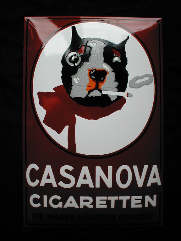Casanova Cigaretten Emaischild