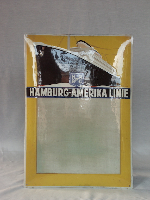 HAPAG Hamburg Amerika Linie Emailschild