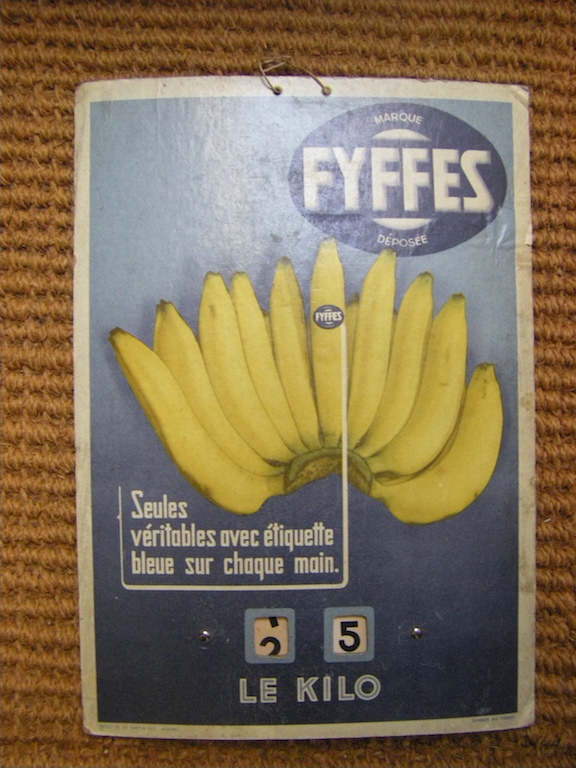 Fyffes Bananen Datum Aufsteller