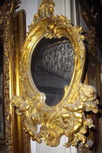 Ovaler  Spiegel Engel Rahmen