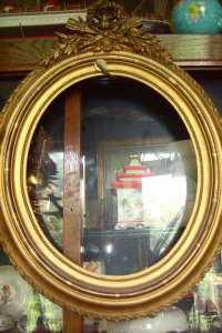 Blattgold Biedermeier Rahmen Oval